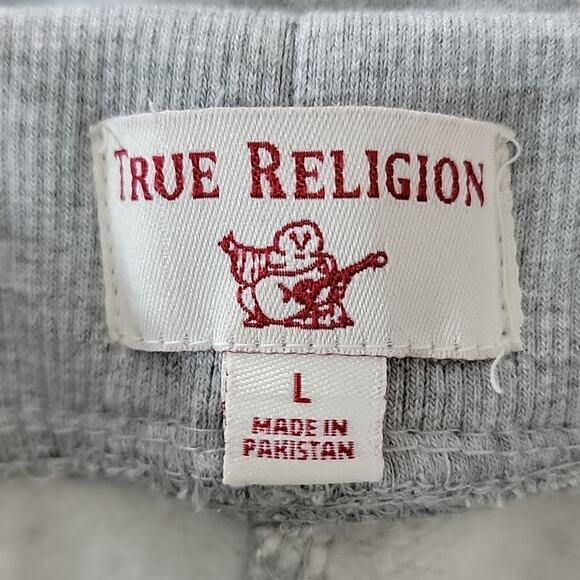 True Religion Youth Heather Gray Fleece Sweat Shorts Large - Picture 10 of 14